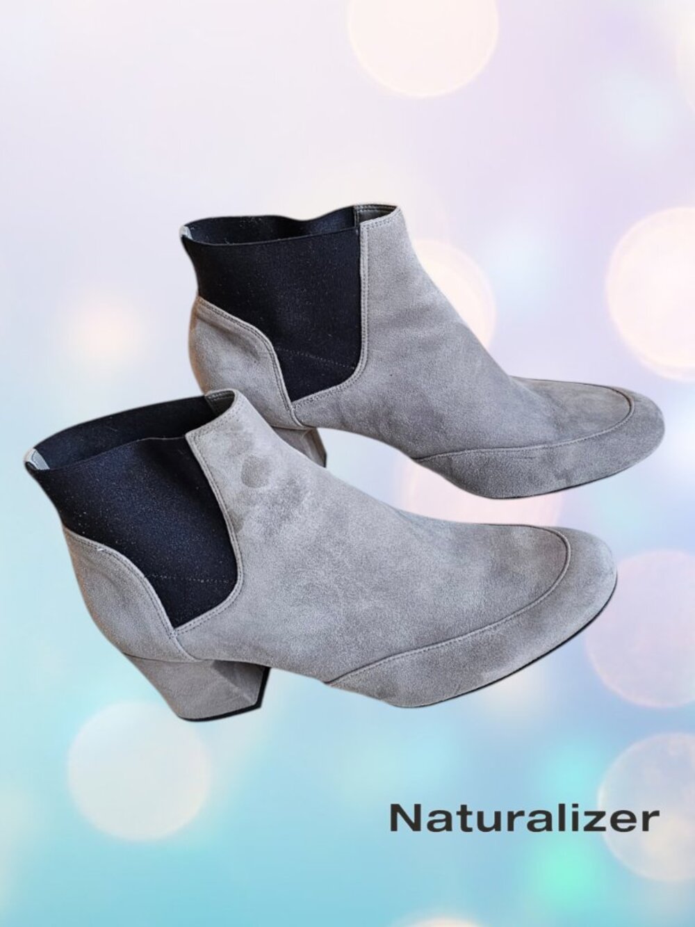 Naturalizer Suede Leather Booties Ankle Boots Tan Beige Taupe 10